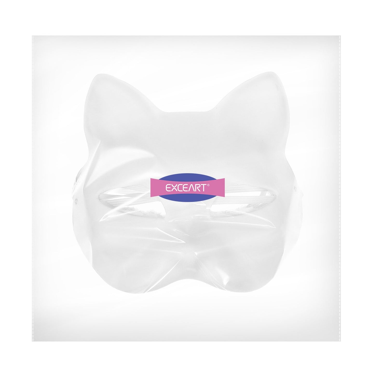 Masquerade Paper Blank White Halloween Cosplay Cat Diy Forface Paintable Couple Half Animal Mache Party Mardiup Craft