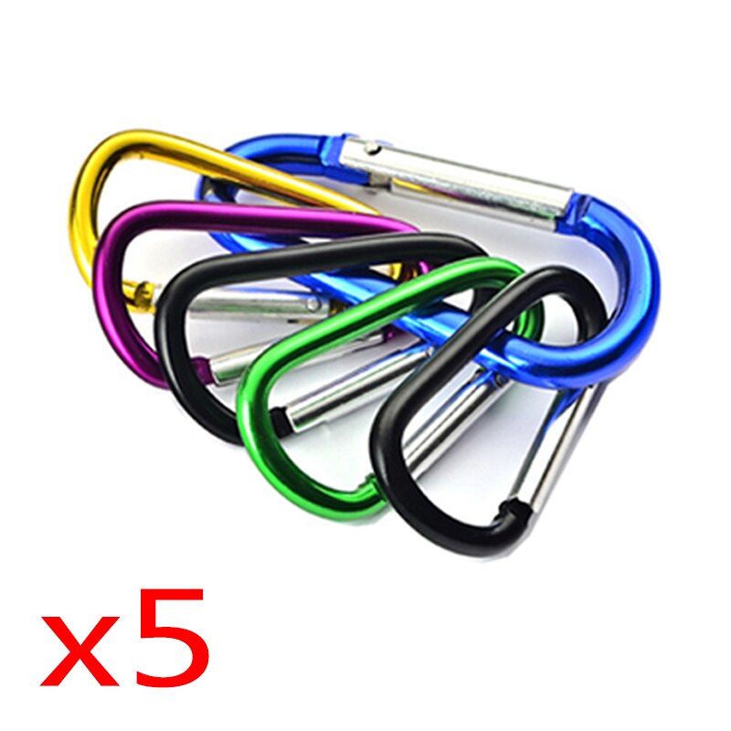 20Pcs Mini Carabiner Keychain Alluminum Alloy D-ring Buckle Spring Snap Clip Hooks Keychain Carabiner for Keys Camping Tools