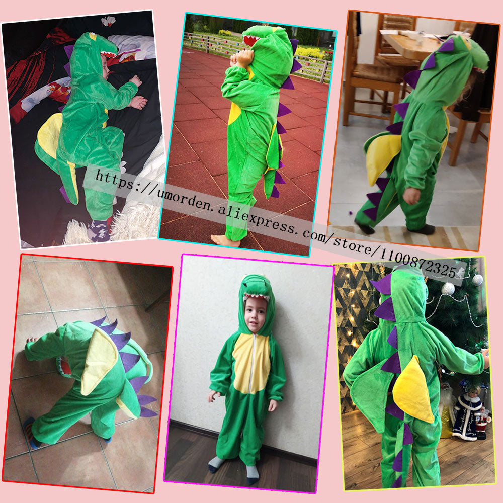 Umorden Boys Girls Cute Animal Dinosaur Costume Cosplay for Kids Child Fantasia Children's Day Halloween Purim Party Fancy Dress