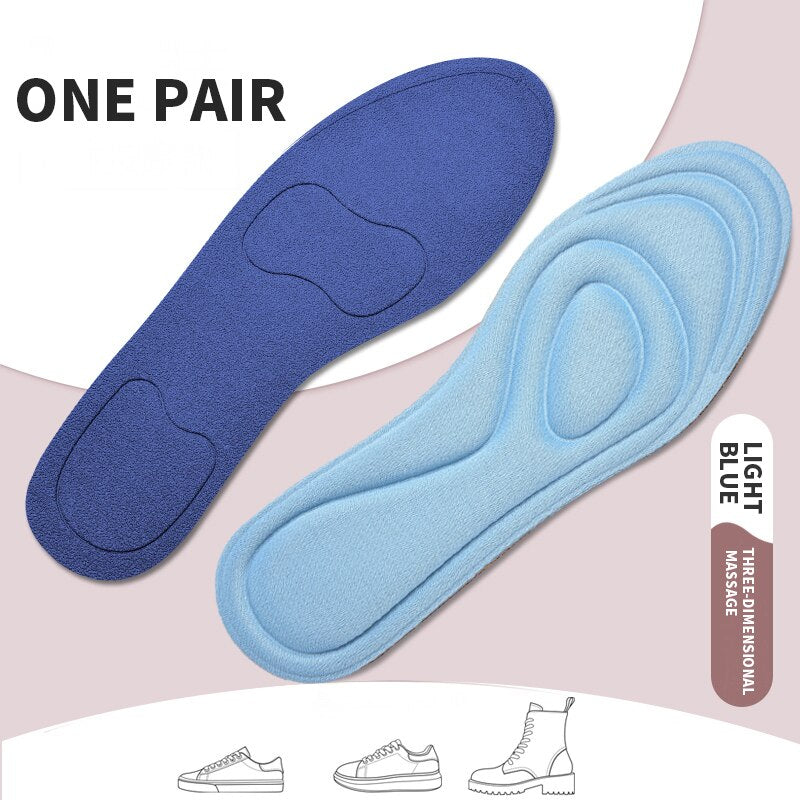 1 Pair Memory Foam Insoles for Shoes Sole Sweat Shock Absorption Running Shoes Pads Fascitis Plantar Sports Insoles Feet Care