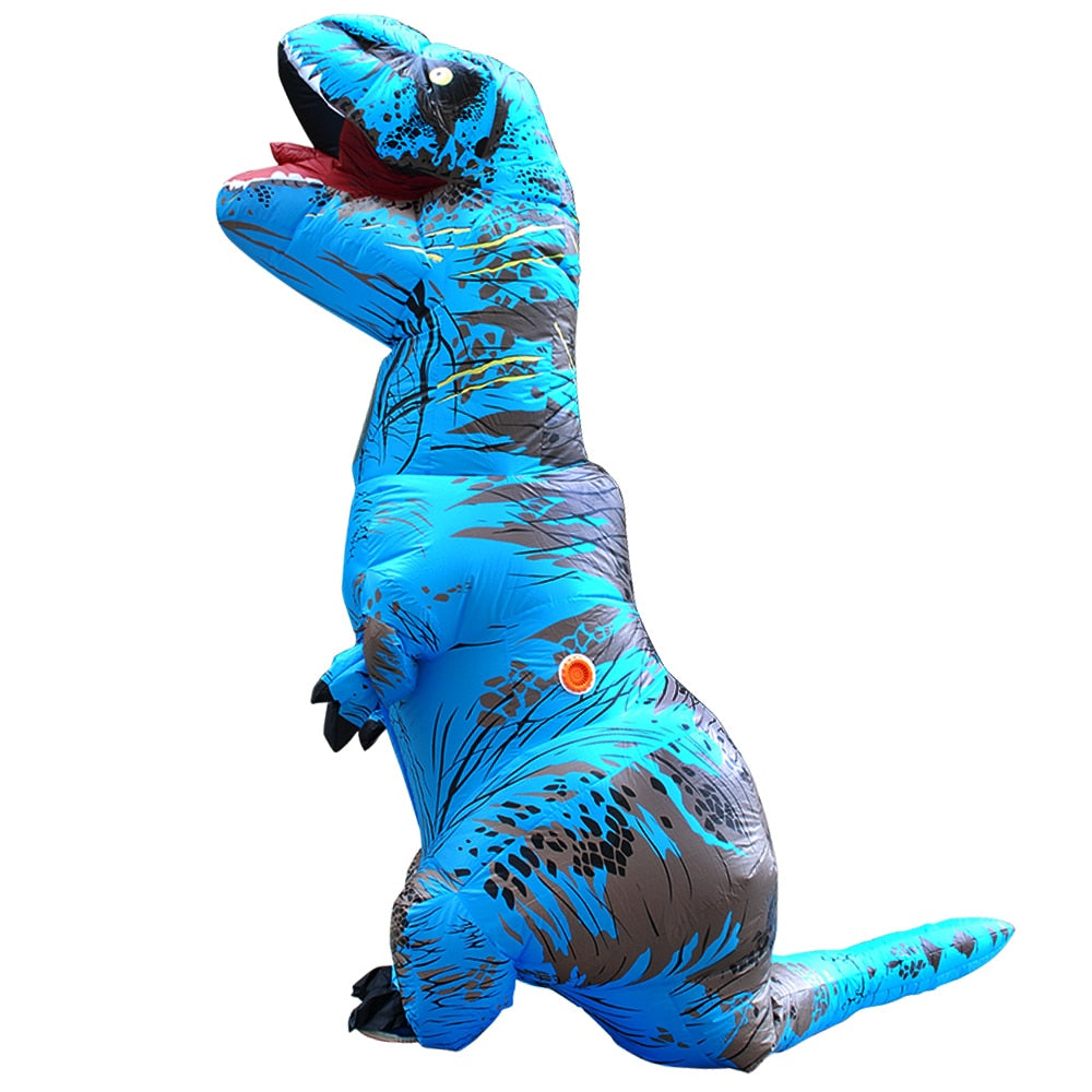 Adult Kids Mascot Inflatable Dinosaur Costumes Dino T-Rex Purim Halloween Party Costume For Carnival Cosplay Dress Suit