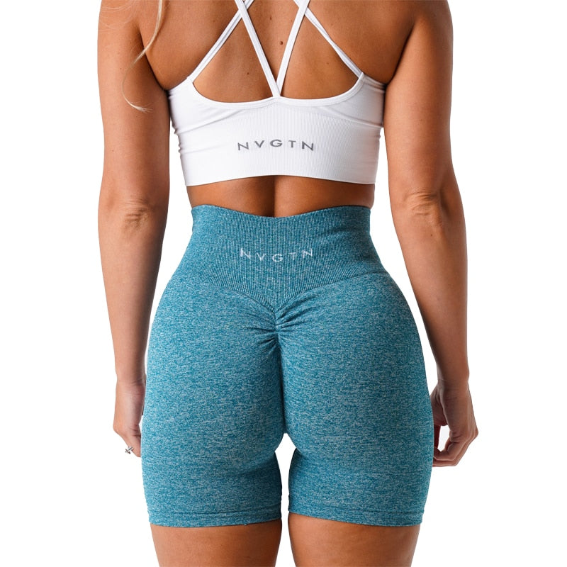 Nvgtn Scrunch Seamless Shorts Spandex Shorts Woman Fitness Elastic Breathable Hip-lifting Leisure Sports Running