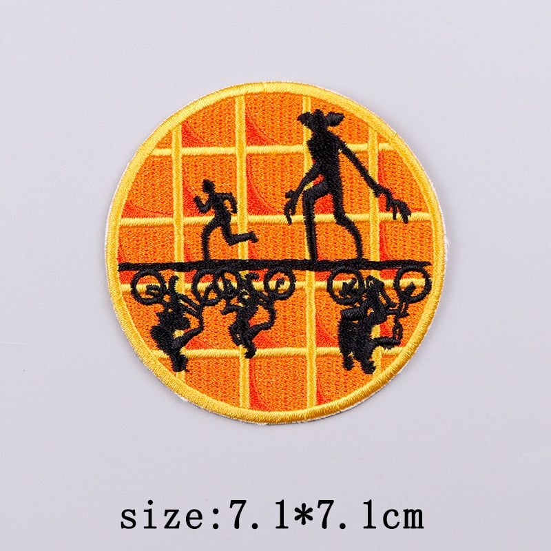 Horror Punk Embroidery Patch Iron On Patches For Clothing Embroidered Patches For Clothes Movie Role Fusible Patch Sticker Badge