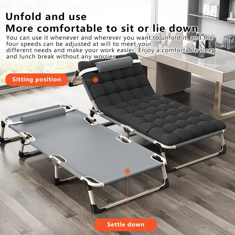 Folding Bed Multifunctional Portable UltraLight Outdoor Camping Bed Reclining Chair Self Driving Trip Household Folding Bed