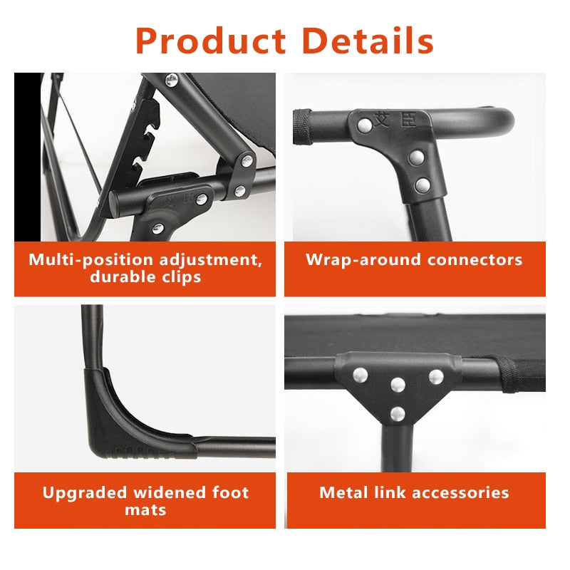 Folding Bed Multifunctional Portable UltraLight Outdoor Camping Bed Reclining Chair Self Driving Trip Household Folding Bed