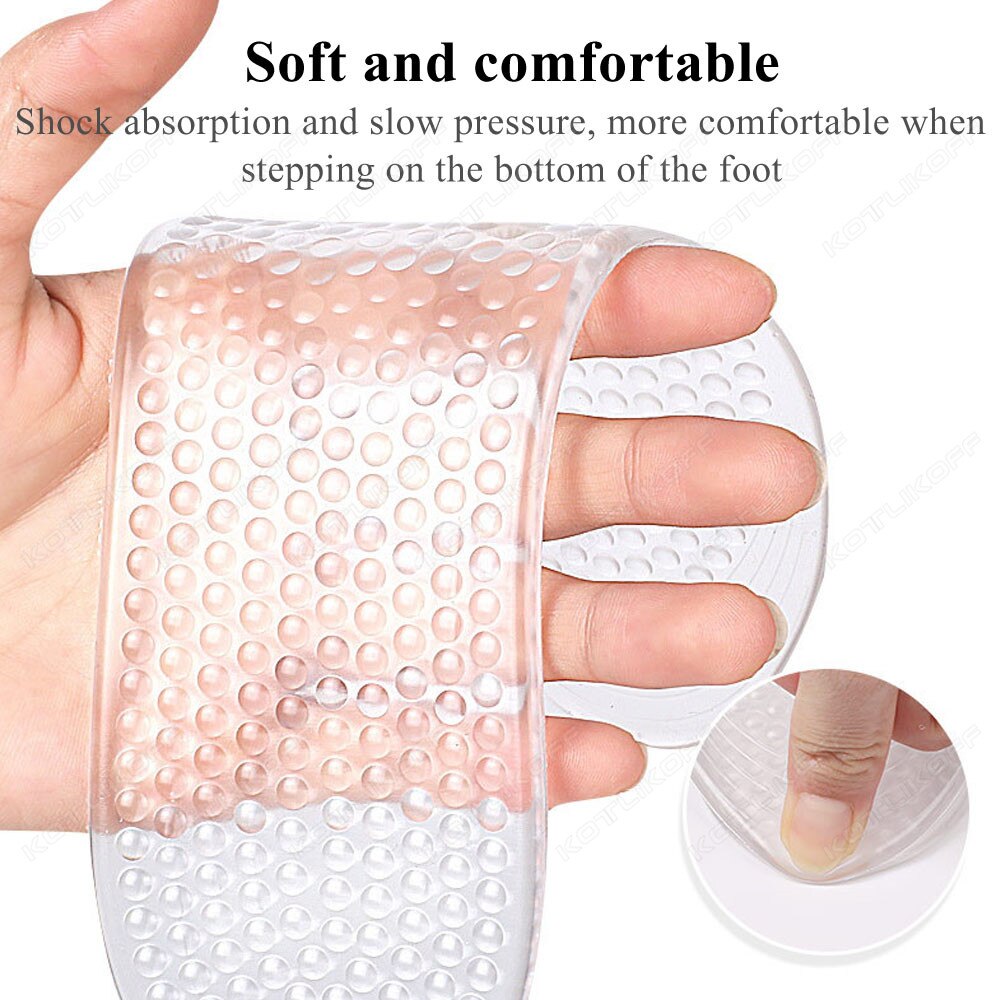 Silicone Sports Insoles For Shoes Air Shock Absorption Cushion Anti-Pain Padding Fascitis Plantar Relief Shoe Sole Foot Massager