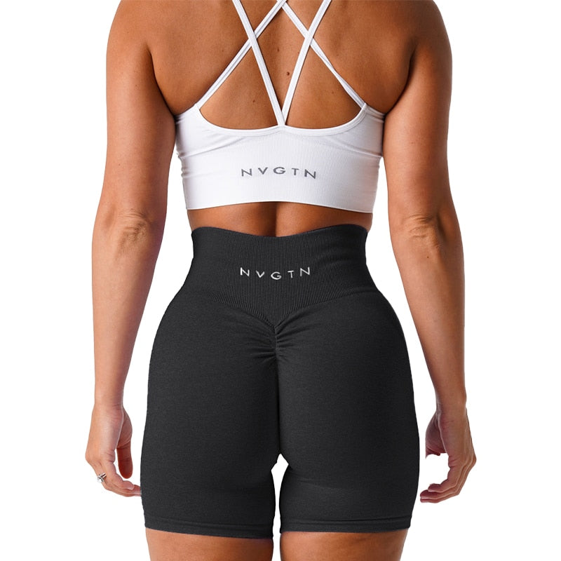 Nvgtn Scrunch Seamless Shorts Spandex Shorts Woman Fitness Elastic Breathable Hip-lifting Leisure Sports Running