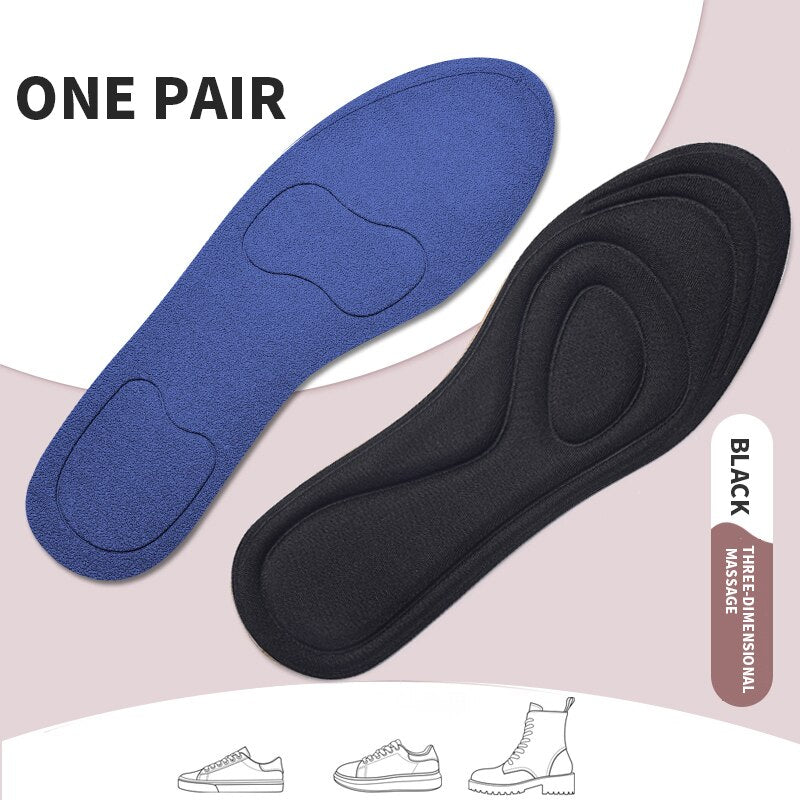 1 Pair Memory Foam Insoles for Shoes Sole Sweat Shock Absorption Running Shoes Pads Fascitis Plantar Sports Insoles Feet Care