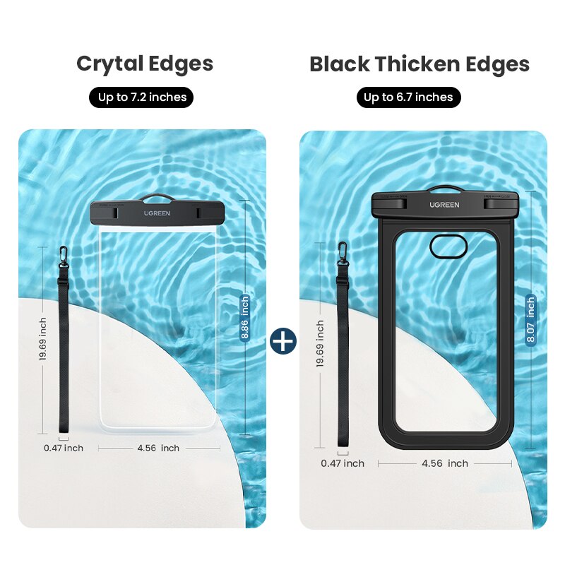 UGREEN IPX8 Waterproof Phone Case Bag For iPhone 14 13 12 Pro Max Protective Case For Samsung Xiaomi Universal Swim Pouch Bag