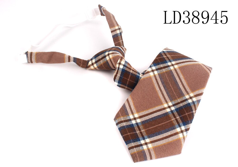 Skinny Ties For Men Women Casual Plaid Necktie Suits Boys Girls Ties Slim Men Necktie Gravatas Simple Lazy person Student Tie