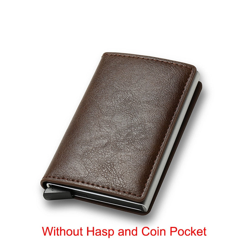 Carbon Fiber Rfid Card Holder Men Wallets Money Bag Zipper Coin Purse Small Leather Mini Slim Wallets Vallet Carteira Masculina