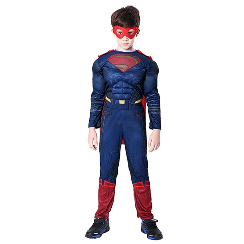 Marvel Superhero Spider Man Captain America Iron Man Thor Hulk Cosplay Costume Muscle Bodysuit Jumpsuit for Kids Halloween Party