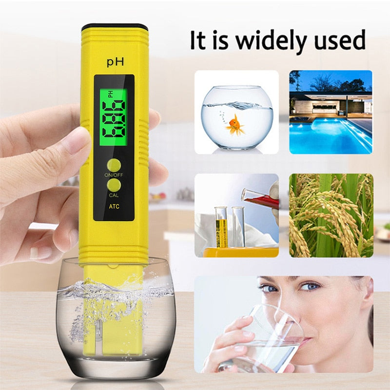 PH Meter 0.01 High Precision for Water Quality Tester with 0-14 Measurement Range Suitable Aquarium Swimming Pool