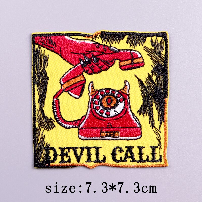 Horror Punk Embroidery Patch Iron On Patches For Clothing Embroidered Patches For Clothes Movie Role Fusible Patch Sticker Badge