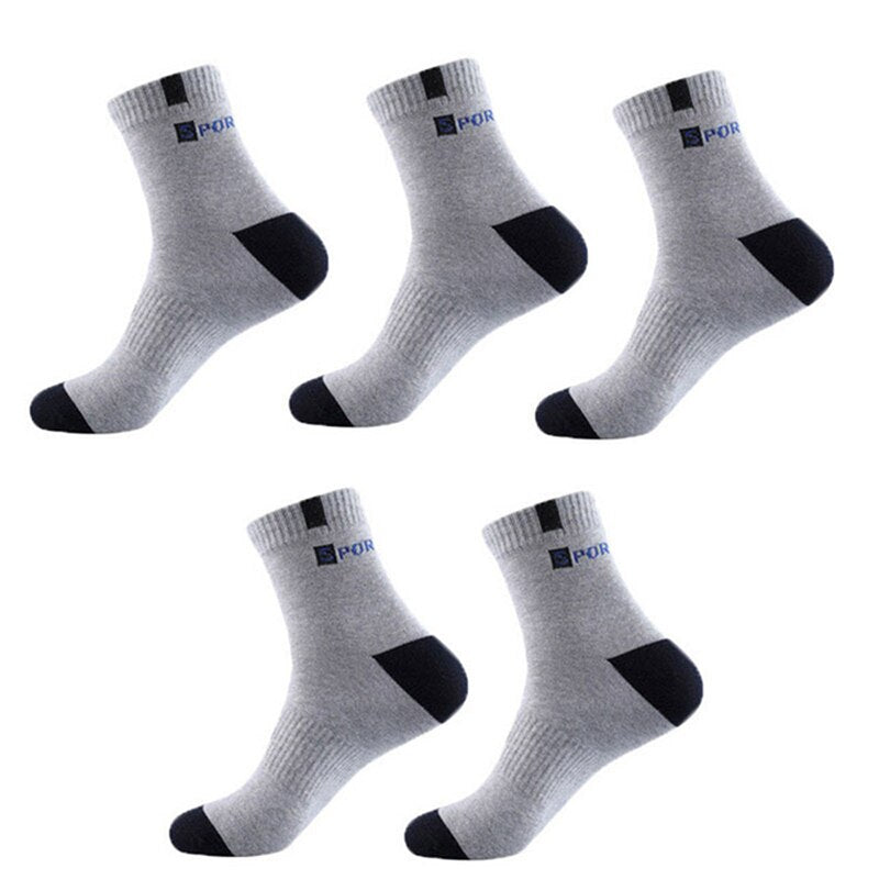 5Pairs Men Bamboo Fiber Autumn Winter Men Socks Breathable Cotton Sports Sock Breathable Deodorant Business Socks Size 37-45