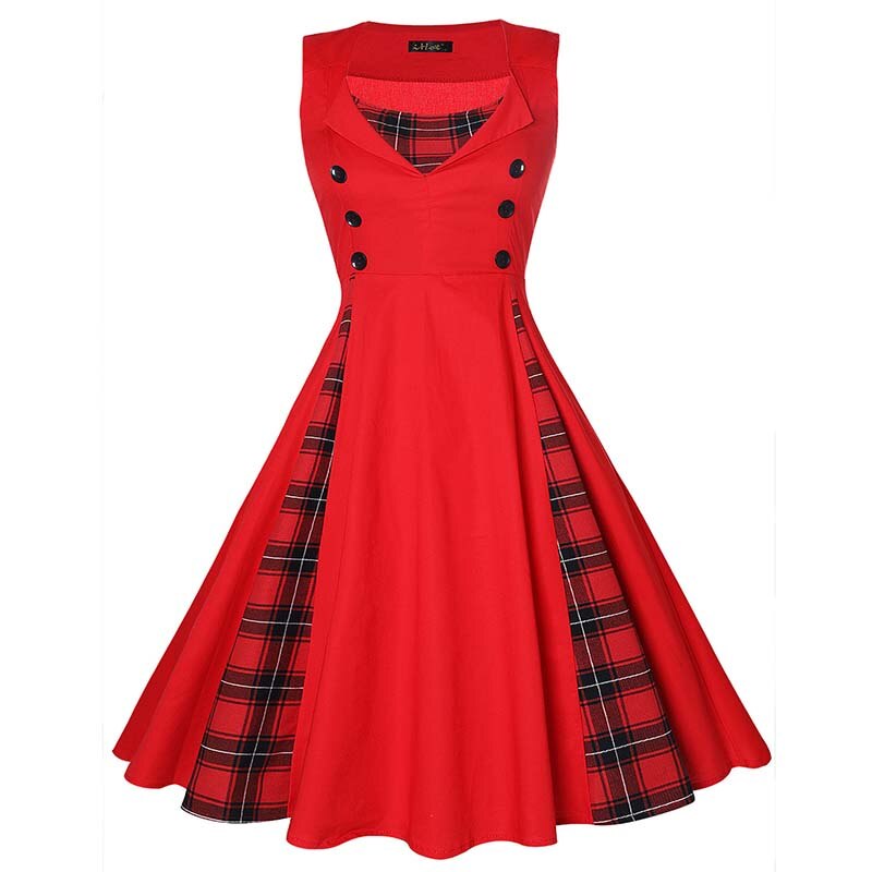 S-5XL Women Robe Retro Vintage Dress 50s 60s Rockabilly Dot Swing Pin Up Summer Party Dresses Elegant Tunic Vestidos Casual