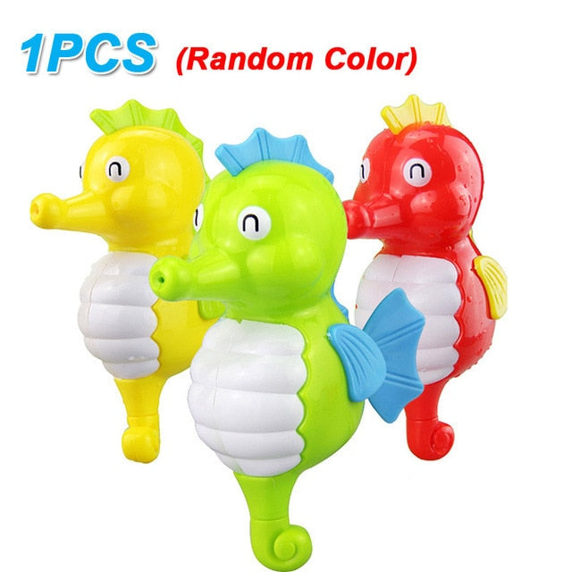 Baby Toys Bathing Ducks Cartoon Animal Whale Crab Swimming Pool Water Play Game Chain Clockwork Bath Toys For Children