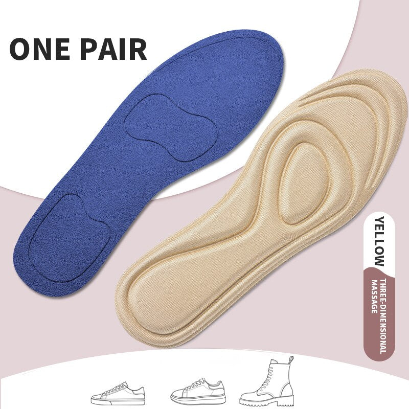 1 Pair Memory Foam Insoles for Shoes Sole Sweat Shock Absorption Running Shoes Pads Fascitis Plantar Sports Insoles Feet Care