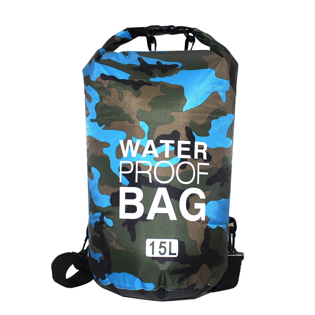 30L Waterproof Swimming Bag Dry Sack Camouflage Colors Fishing Boating Kayaking Storage Drifting Rafting Bag 2L 5L 10L 15L 20L