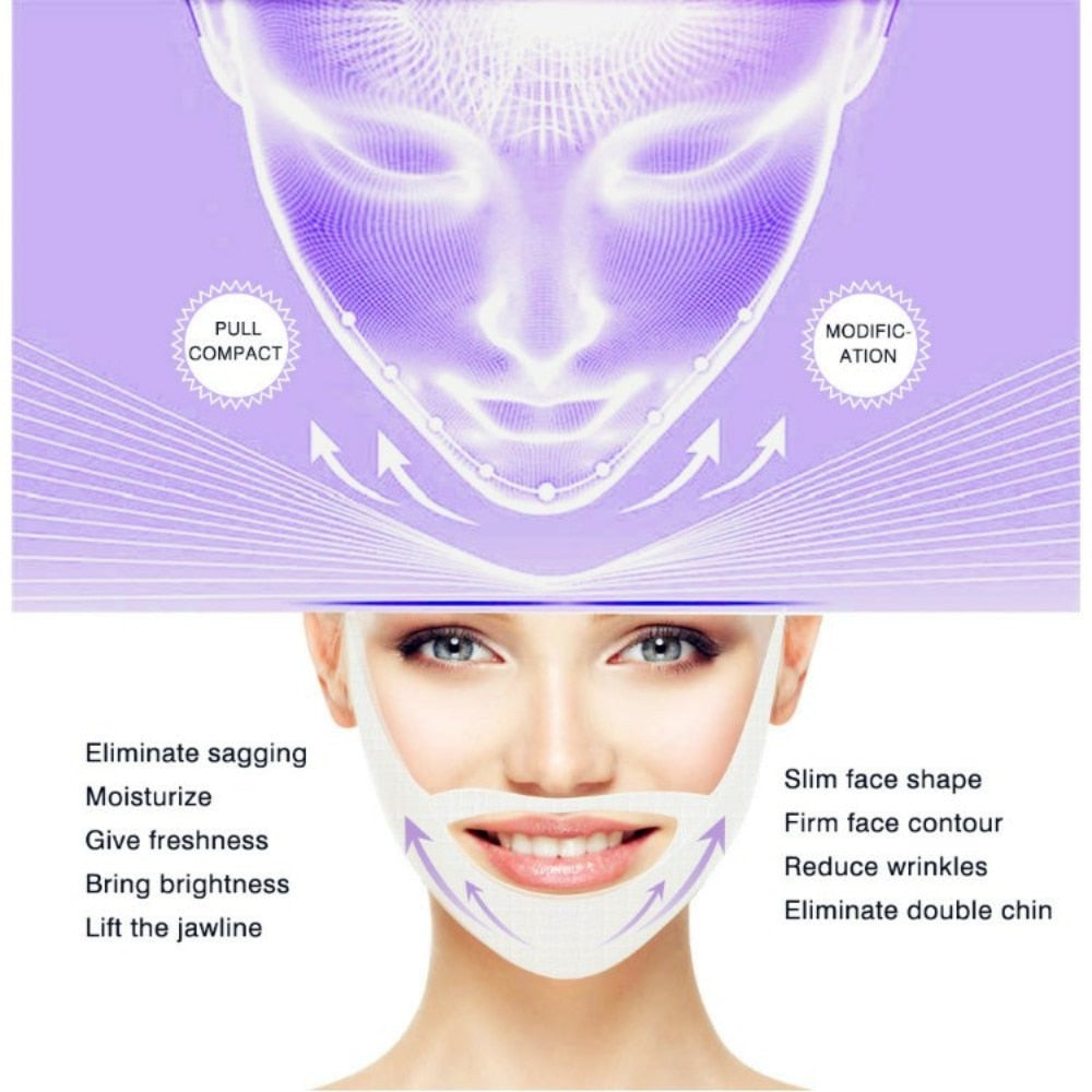 Face Lift Slimming Mask Neck Mask Face Lift V Lifting Chin Up Patch 4D Ear Tightening Skinny Masseter Double Chin Reducer