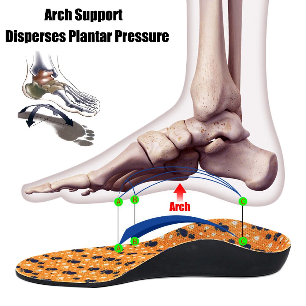 Kids Sneakers Flat Foot Orthopedic Insoles for Children Shoes Comfort Sole Fascitis Plantar High Arch Support Orthotic Insoles