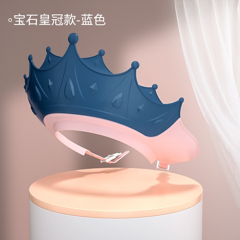 Baby Swim Shower Cap Bath Shampoo Adjustable Eye Protection Head Water Cover Baby Care Wash Hair Shower Cap For 0-6 Years Kids