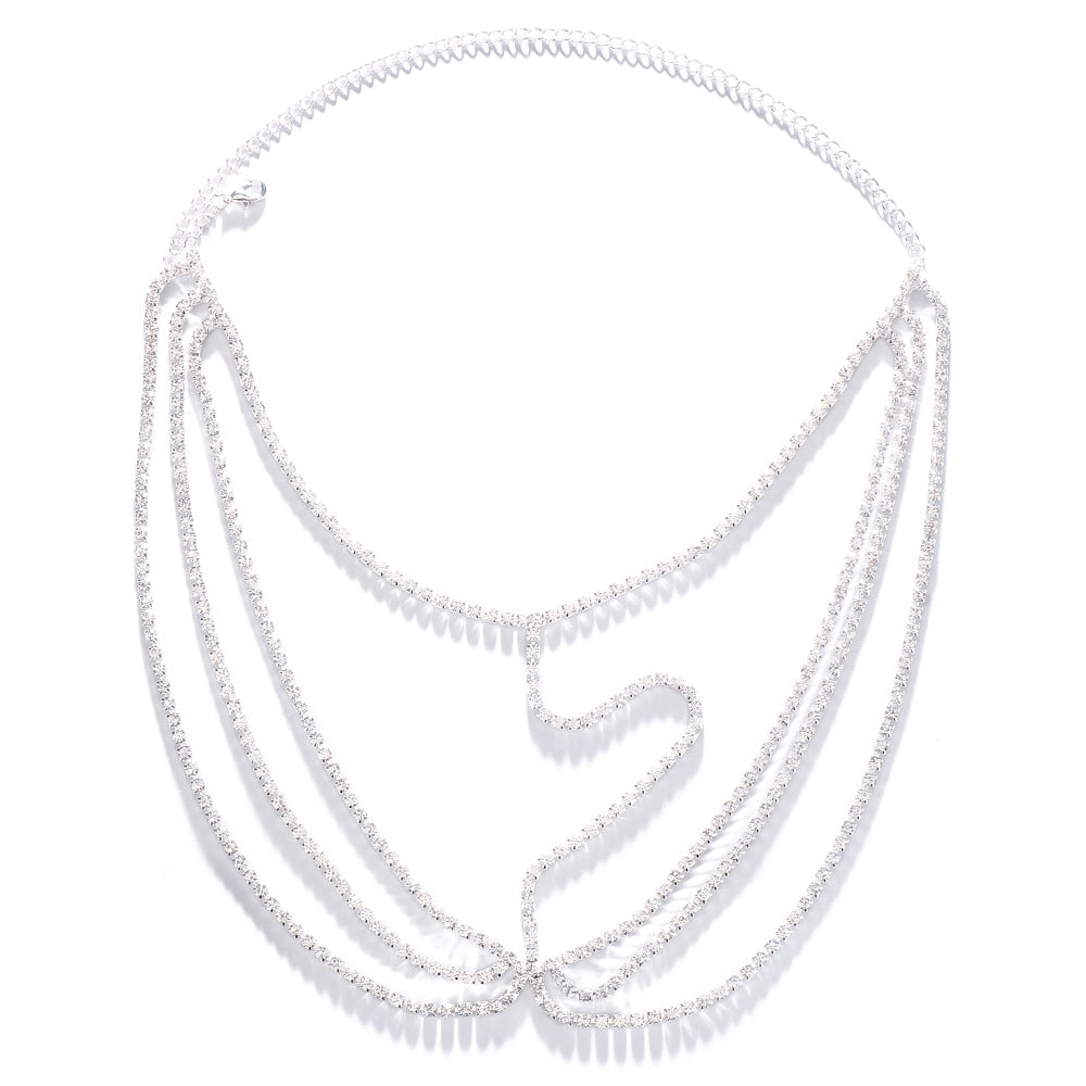 Layered Face Chain Mask Jewellery Decoration Accessories Hair Rhinestone Headdress Glitters Halloween Carnival Masks Women Gifts