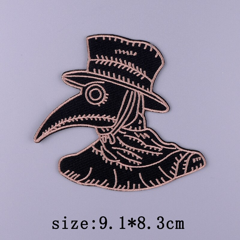 Horror Punk Embroidery Patch Iron On Patches For Clothing Embroidered Patches For Clothes Movie Role Fusible Patch Sticker Badge