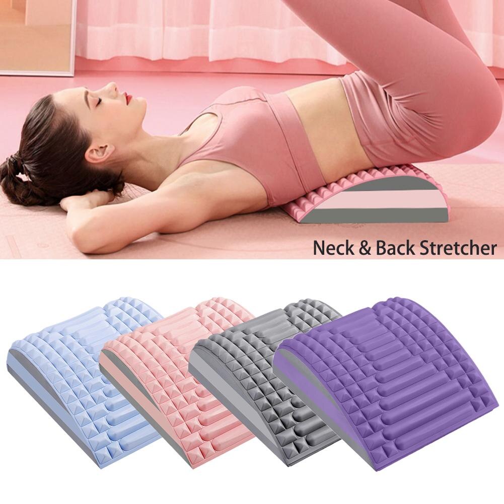 Multifunctional Neck Back Stretcher Relax Muscles Relieve Back Pain Pressure Back Stretch Pillow Lumbar Back Support Massager