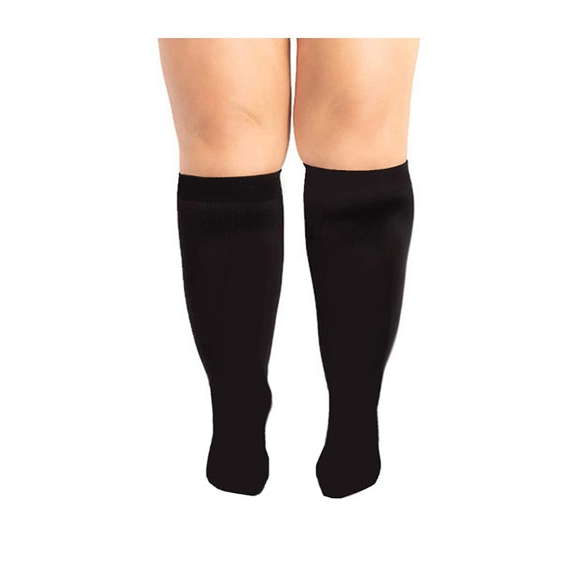 Plus Size 3XL-7XL Running Athletics Compression Sleeves Leg Calf Men 30-40mmHg Toeless Stockings Medical Varicose Veins Sock