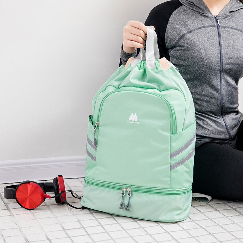 Multifunction Backpack Women's Yoga Swim Sports Fitness Organizer Pouch Waterproof Travel Clothes Shoes Ipad Storage Accessories