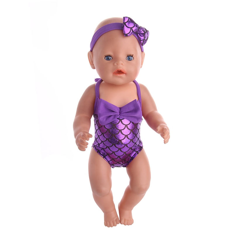 Doll Clothes Purple Series Dsinesy Unicorn Dress Doll Shoes For 18 Inch American&43m Reborn Baby Reborn New Born Doll Girl's Toy