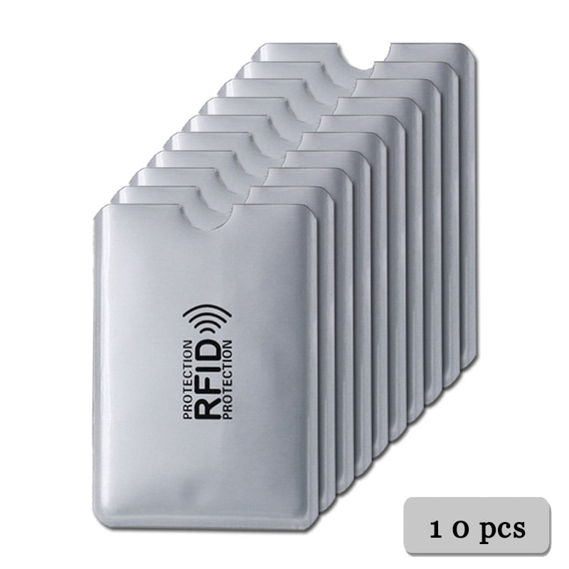 5-20 pcs Aluminium Anti Rfid Card Holder NFC Blocking Reader Lock Id Bank Card Holder Case Protection Metal Credit Card Case