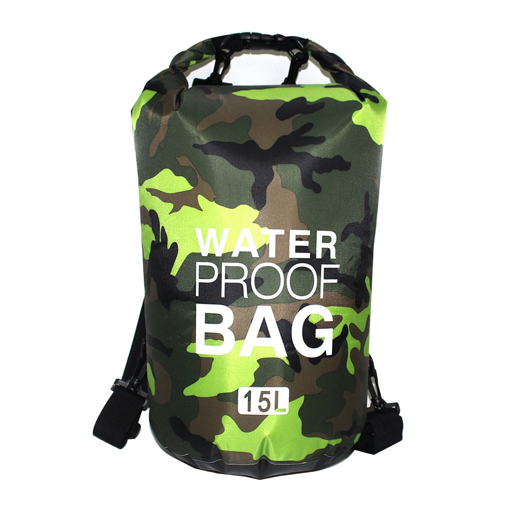 30L Waterproof Swimming Bag Dry Sack Camouflage Colors Fishing Boating Kayaking Storage Drifting Rafting Bag 2L 5L 10L 15L 20L