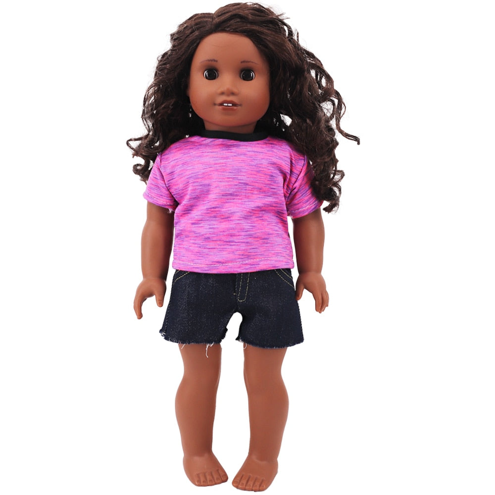 Doll Clothes Purple Series Dsinesy Unicorn Dress Doll Shoes For 18 Inch American&43m Reborn Baby Reborn New Born Doll Girl's Toy