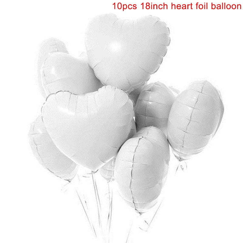 10pcs Multi Rose Gold Heart Foil Balloons Helium Balloon Kids Birthday Party Decorations Wedding Balloons Baby Shower Supplies