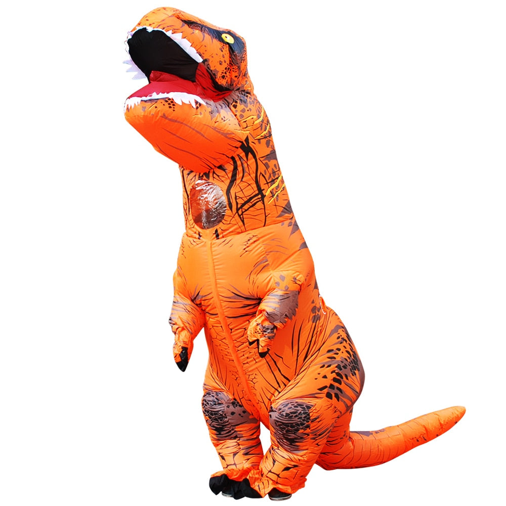 Adult Kids Dinosaur Inflatable Costumes T-Rex Anime Suit Party Cosplay Carnival Halloween Costume For Man Woman