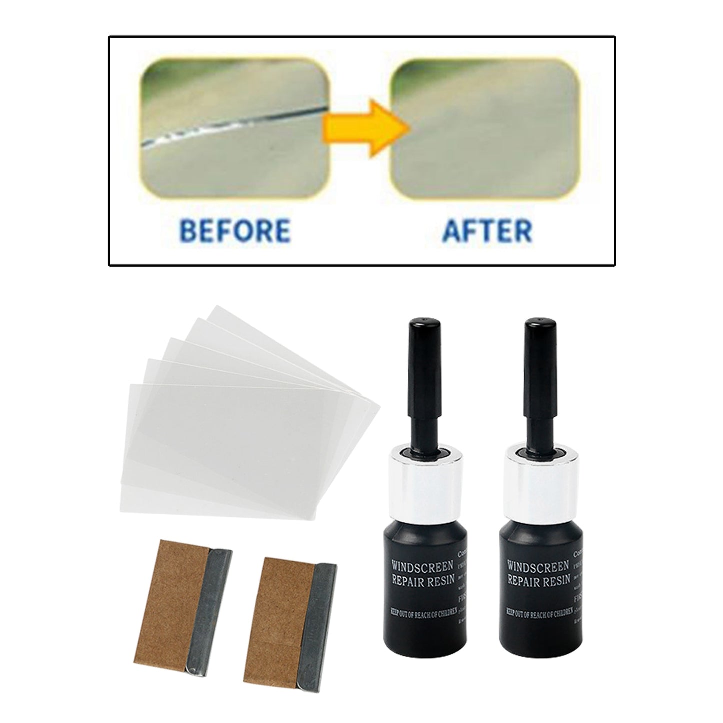 Cracked Glass Repair Kit Tools DIY Car Windscreen Glass Repair fluid Chips Cracks Scratch Repair Restore Auto Window Repair