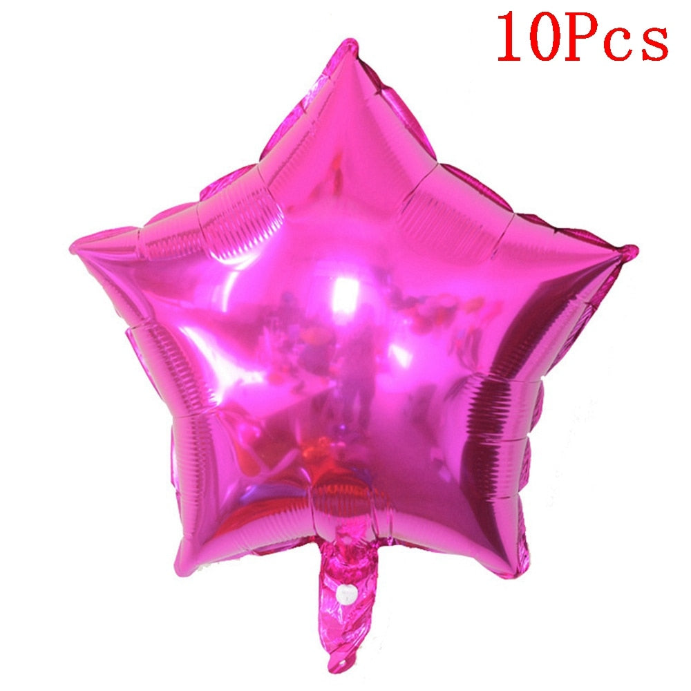 10pcs Multi Rose Gold Heart Foil Balloons Helium Balloon Kids Birthday Party Decorations Wedding Balloons Baby Shower Supplies