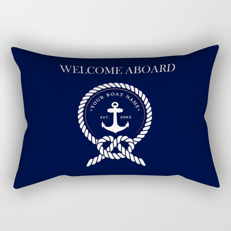 Dark blue nautical series sofa cushion cover 40*60 home decoration waist pillow cover cushion cover 30*50 can be customized