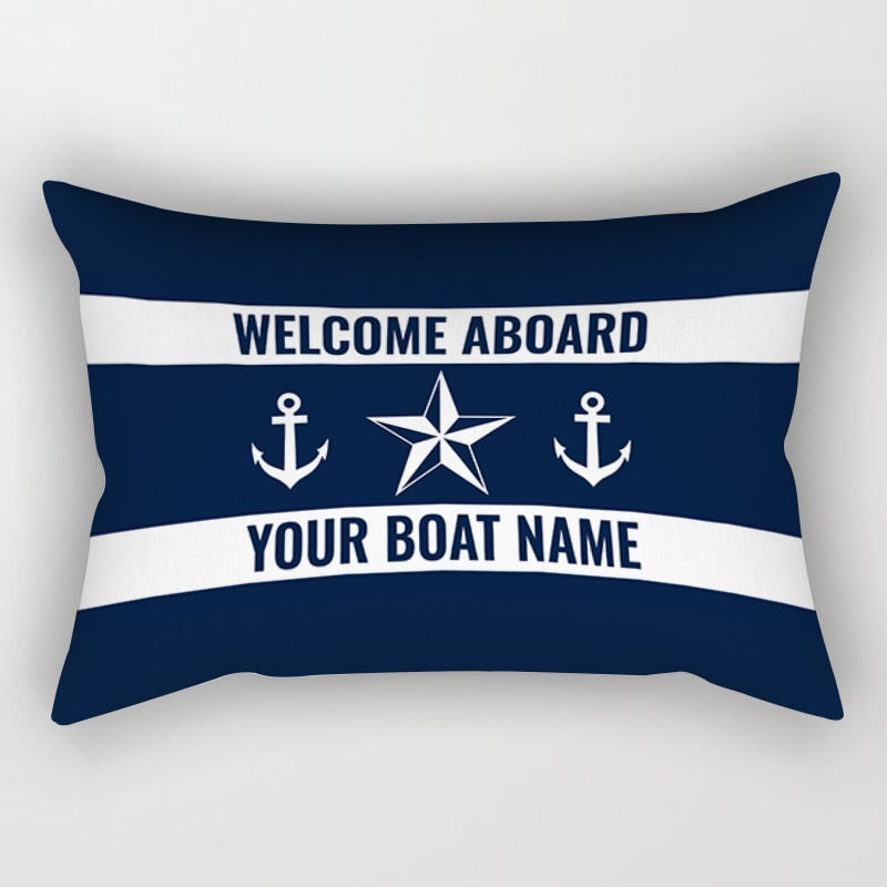 Dark blue nautical series sofa cushion cover 40*60 home decoration waist pillow cover cushion cover 30*50 can be customized