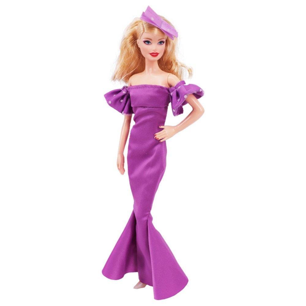 30Cm Purple Barbies Doll Clothes,Fashion Coat,Pants,Dress,  11.8 Inch Dolls,Gift,Barbies Accesories,Miniature Items