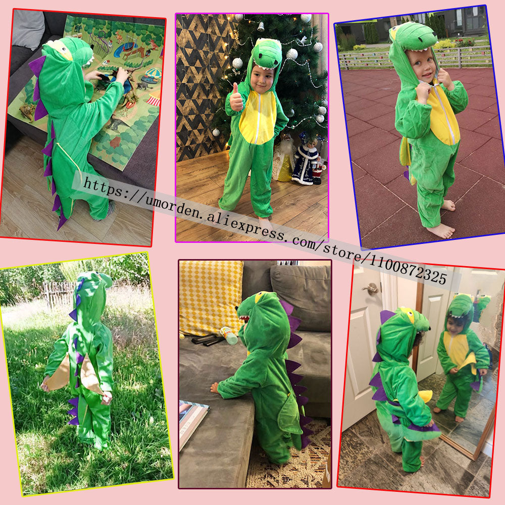 Umorden Boys Girls Cute Animal Dinosaur Costume Cosplay for Kids Child Fantasia Children's Day Halloween Purim Party Fancy Dress