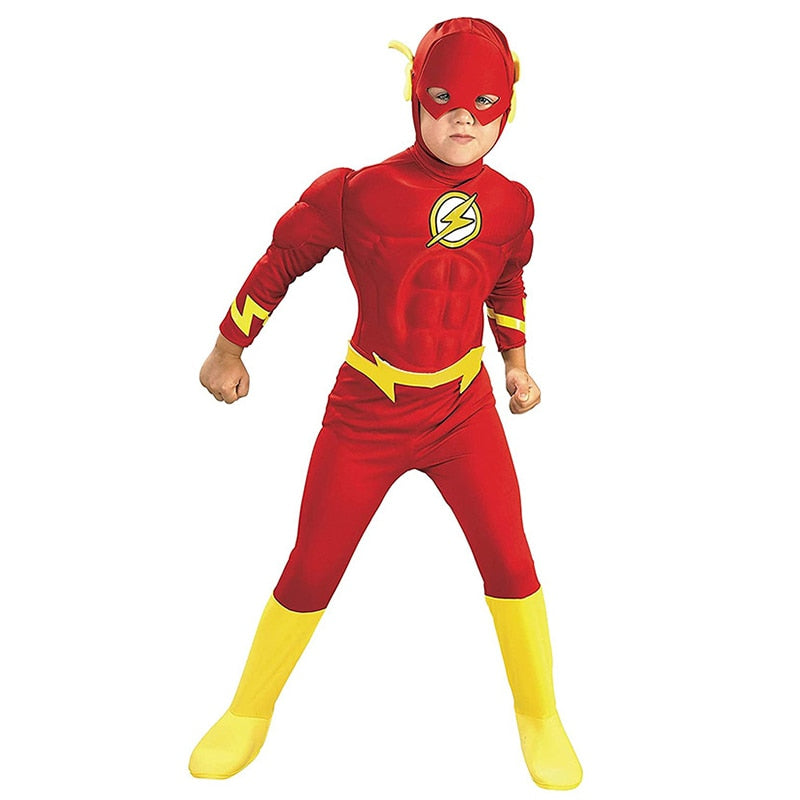 Marvel Superhero Spider Man Captain America Iron Man Thor Hulk Cosplay Costume Muscle Bodysuit Jumpsuit for Kids Halloween Party