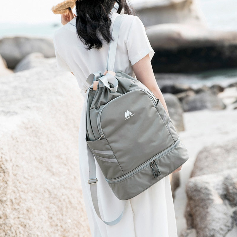 Multifunction Backpack Women's Yoga Swim Sports Fitness Organizer Pouch Waterproof Travel Clothes Shoes Ipad Storage Accessories