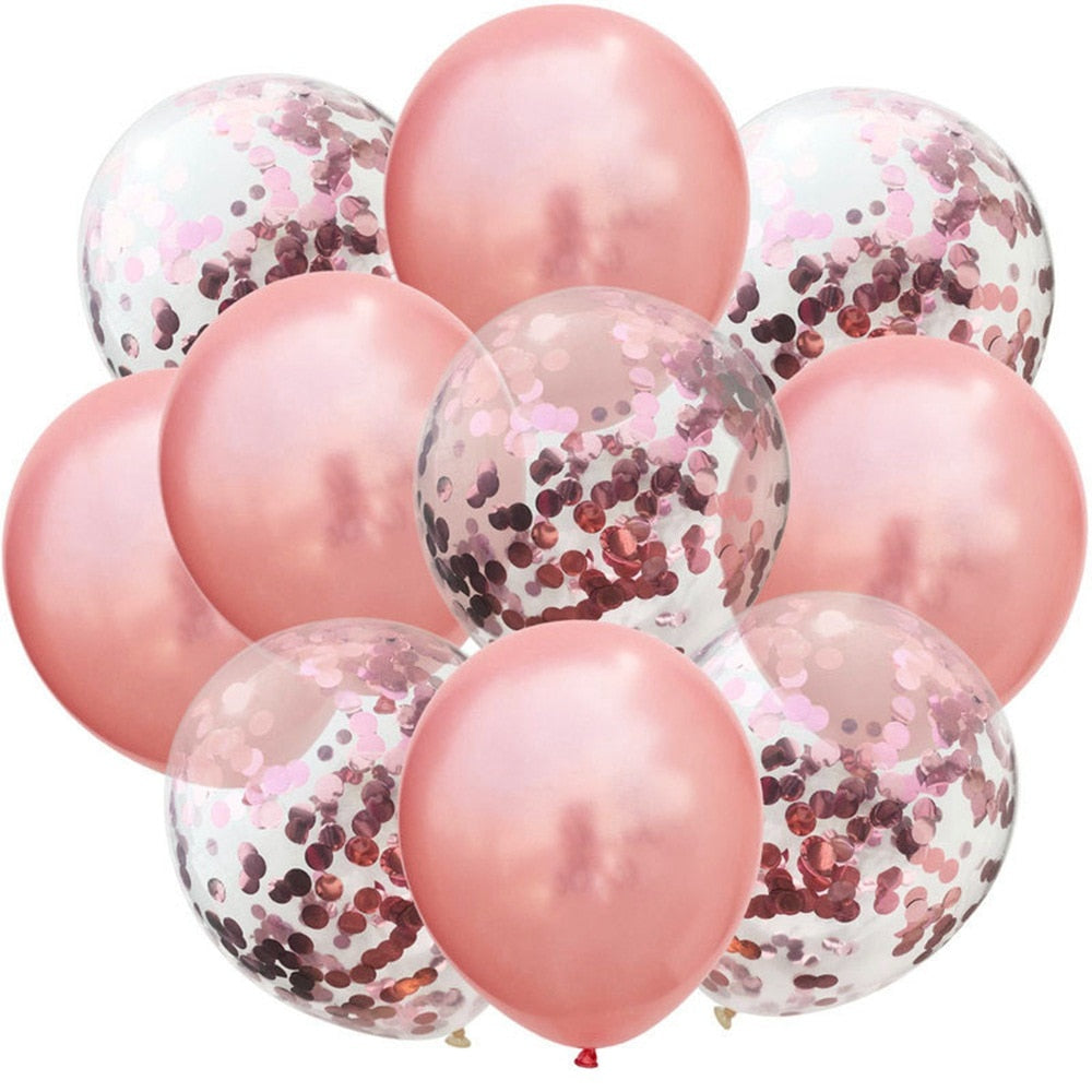 10pcs Multi Rose Gold Heart Foil Balloons Helium Balloon Kids Birthday Party Decorations Wedding Balloons Baby Shower Supplies