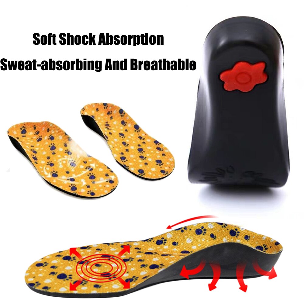 Kids Sneakers Flat Foot Orthopedic Insoles for Children Shoes Comfort Sole Fascitis Plantar High Arch Support Orthotic Insoles