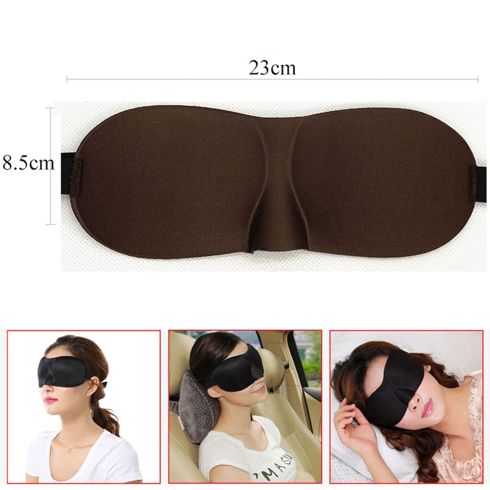 Tcare Breathable 3D Sleeping Eye Masks Cotton Padded Eyes Patch Light Blocking Use for School Home Office & Travel Beach Camping