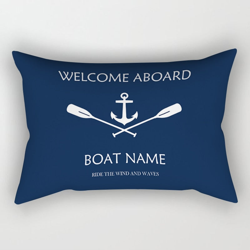 Dark blue nautical series sofa cushion cover 40*60 home decoration waist pillow cover cushion cover 30*50 can be customized