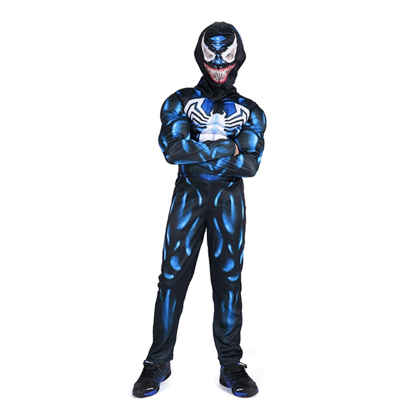 Marvel Superhero Spider Man Captain America Iron Man Thor Hulk Cosplay Costume Muscle Bodysuit Jumpsuit for Kids Halloween Party